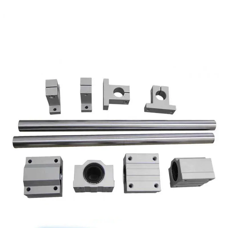 2Pcs Linear Shaft OD8/10/12/16mm 300 600 500 800mm 4Pcs SCS8/10/12/16UU Linear Bearing Blocks 4Pcs SK8/10/12/16 Bearing Support