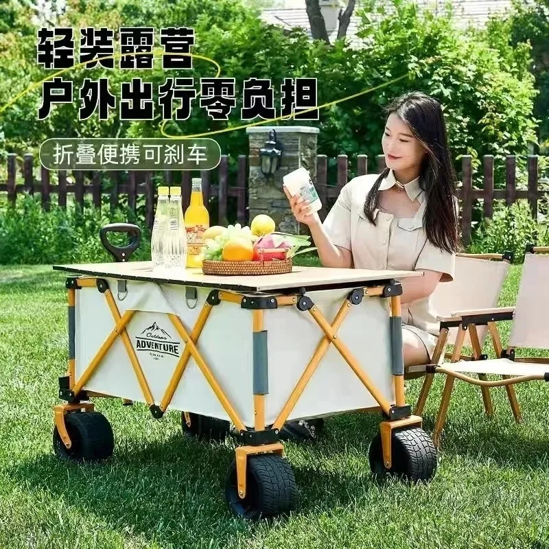 

Suitable fortrolley gathering cart camping cart baby walking folding stall cart camping trolley outdoor portable camp picnic car