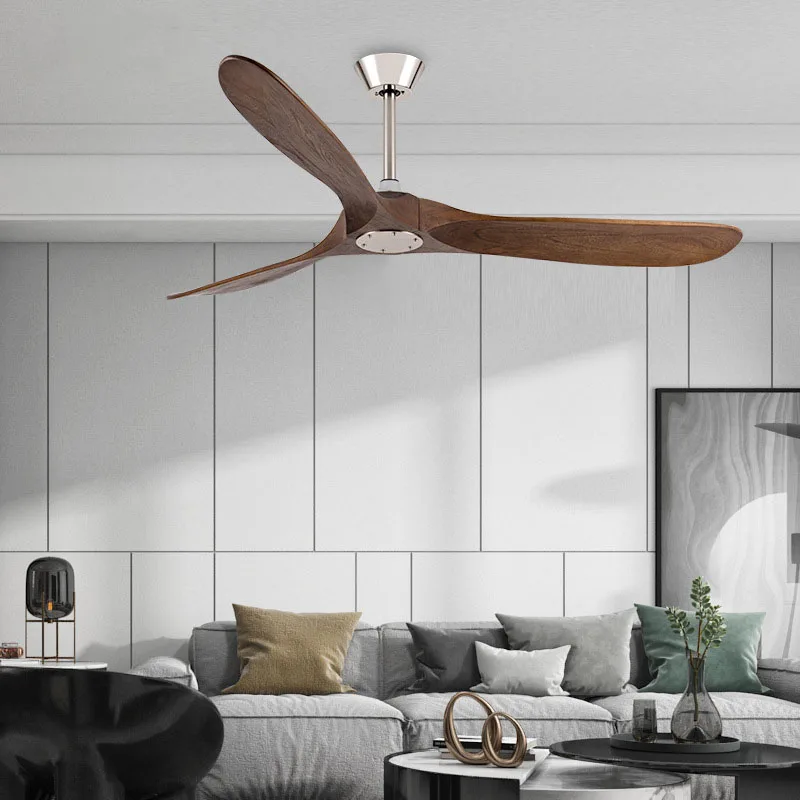 Modern Vintage Wooden Ceiling Fan Without Lights Loft Wood Ceiling Fans with Remote Control Decorative Home fan DC 220v