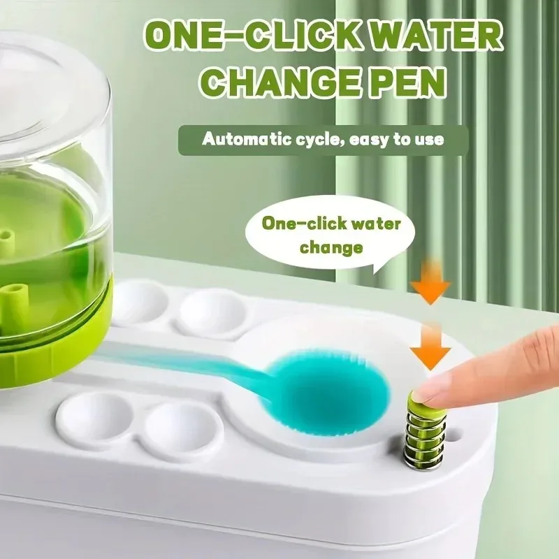 Paintbrush Cleaner, Art Tool, Water Droplet with Water Circulation System for Watercolor Brushes (Used by Students and Artists)