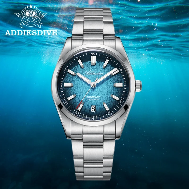 

ADDIESDIVE New Men Watch Luxury Diving 100m Waterproof Luminous 316L Stainless Steel 39mm NH35 Automatic Mechanical Wristwatch