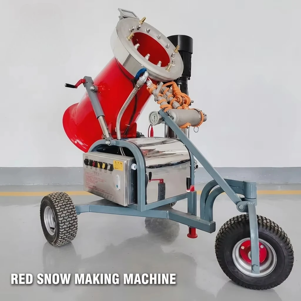 Wide Blade Small Scale High Capacity Snowmaking Machine 60 Nozzles Outdoor Ski Cannon Generator Shed view 2