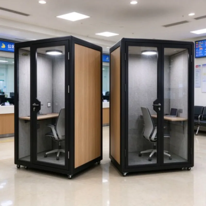 Custom Made  Acoustic Small Cabin Soundproof Privacy Noise Cancelling Office Phone Booths Work Meeting Office-booth Pod