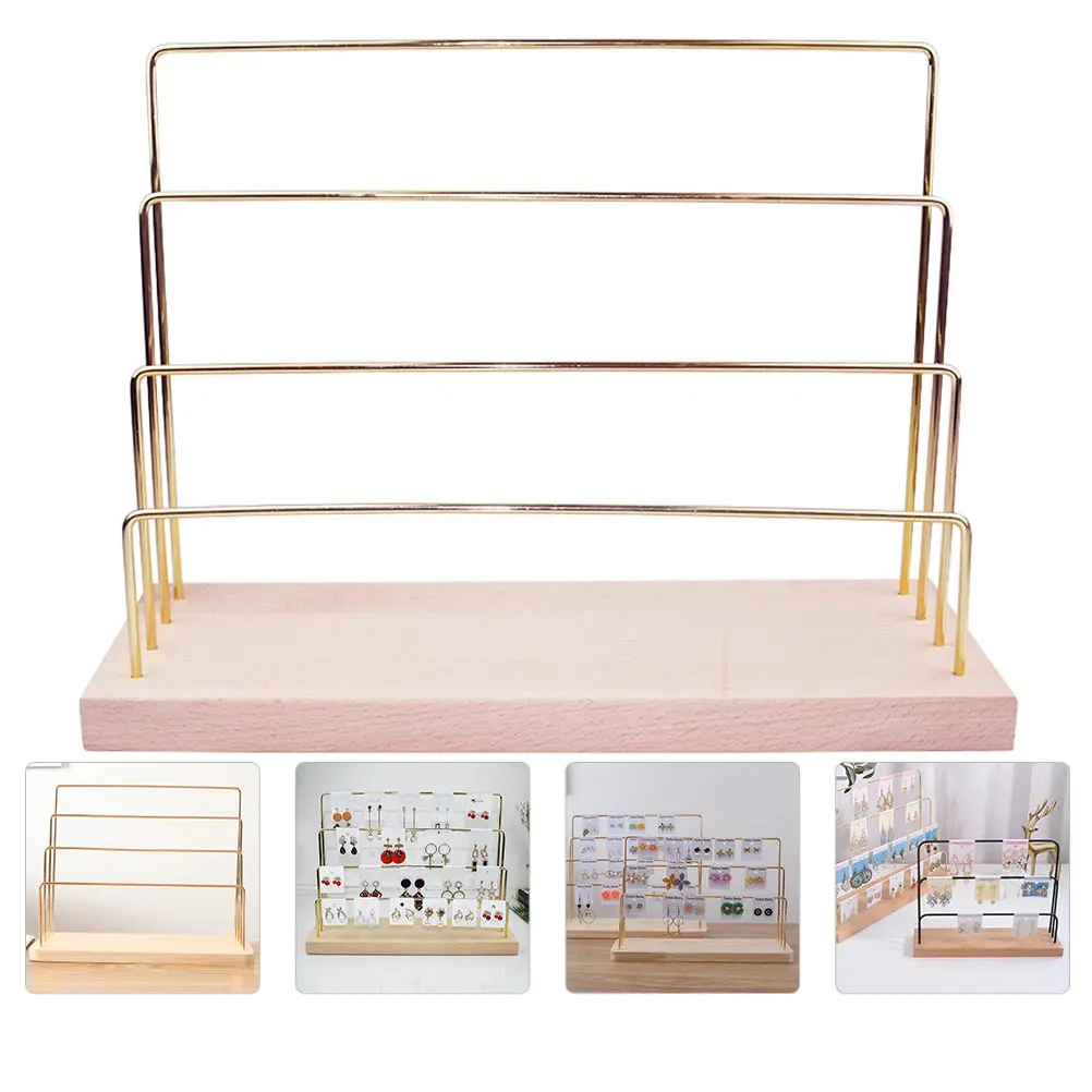 

Earrings Rack Jewelry Storage Organizer Display Stand Showing Shelf Ear Holder Wood Display Rack Storage Container Home Store