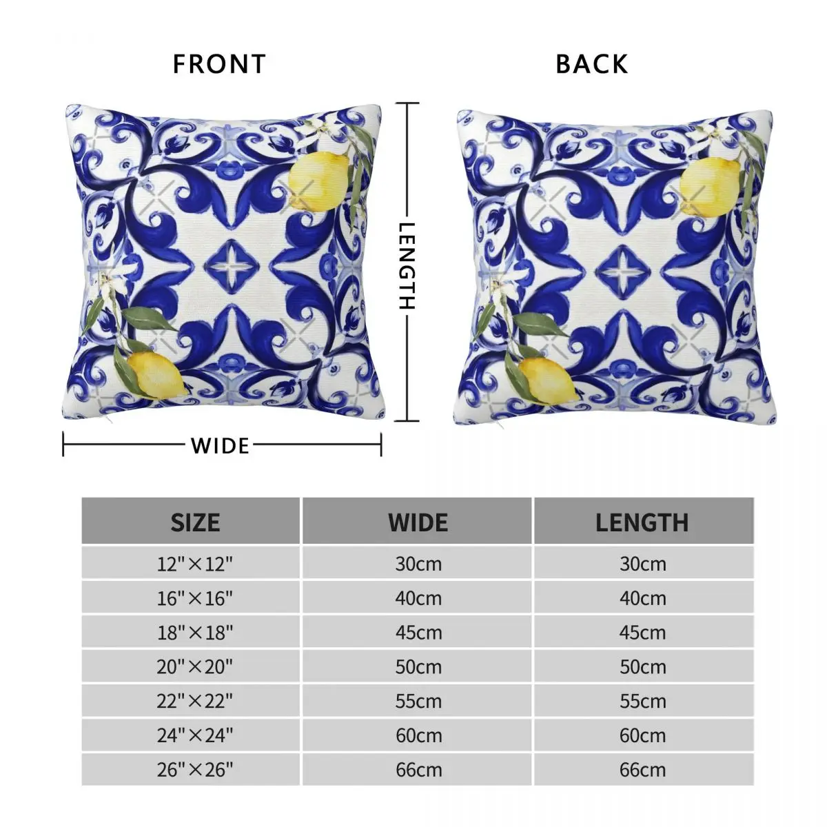 Summer,blue Tiles,mosaic, Pattern Pillow Case Pillow Cover Bedroom Body Pillow Personalized Polyester Cushion Cover