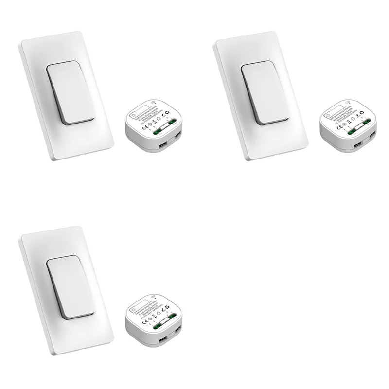 

CQMF-3X Self Powered Wireless Light Switch And Receiver Kit Remote Control Wall Switch Lighting Fixtures