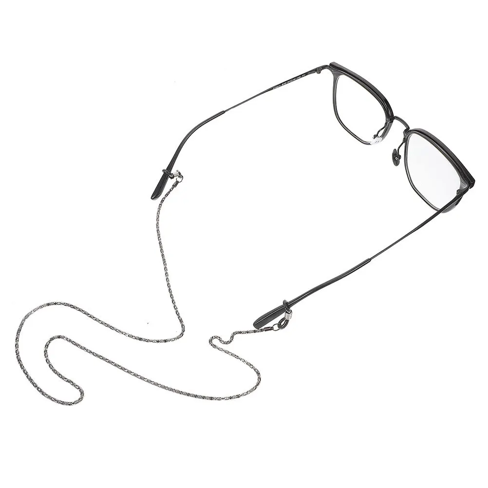 

6Pcs Glasses Chain Hollow Metal Adjustable Eyewear Strap Antislip Holder for Men Women Daily Outdoor Use Stylish Neck Cord