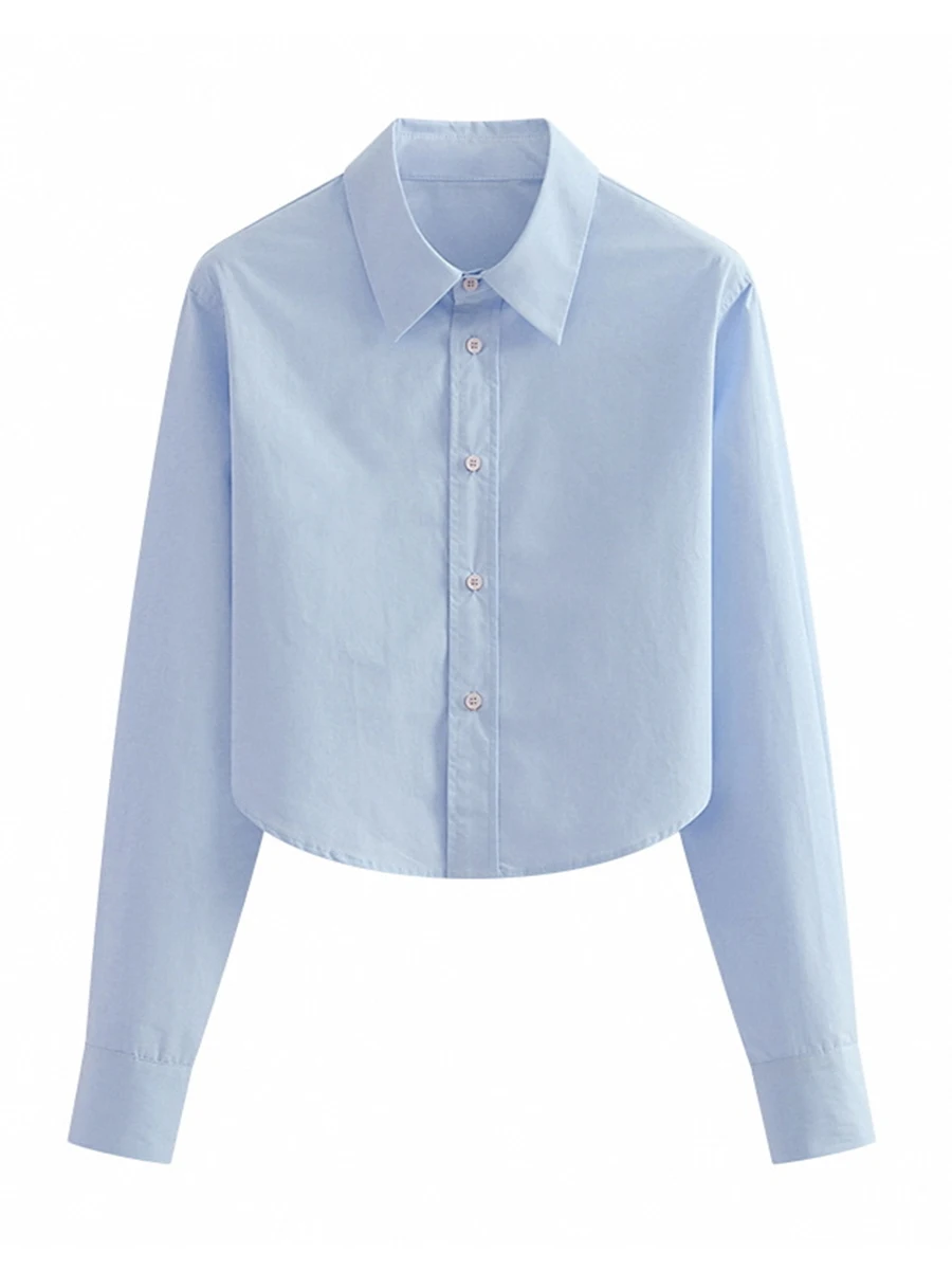 Damska codzienna koszula bawełniana irt ort na wiosnę i jesień, nowa, koreańska, luźny krój, uniwersalna bluzka zapinana na guziki, długi rękaw, ne