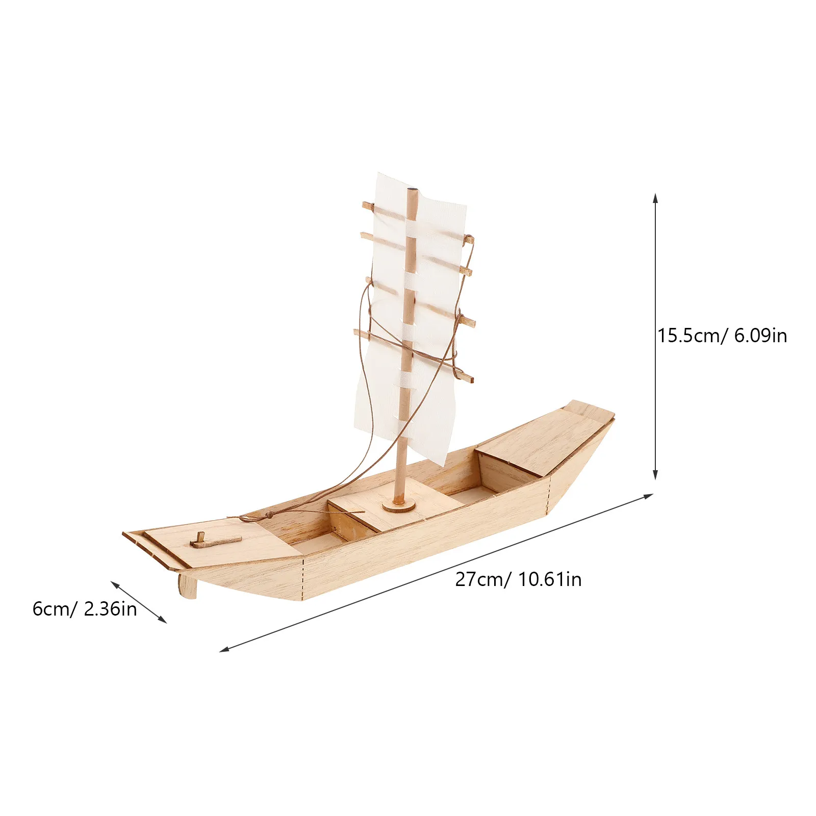 DIY Wooden Sailboat Puzzle Kit Unfinished Craft for Home Decor Educational Miniature Wood Sailing Boat Ornament