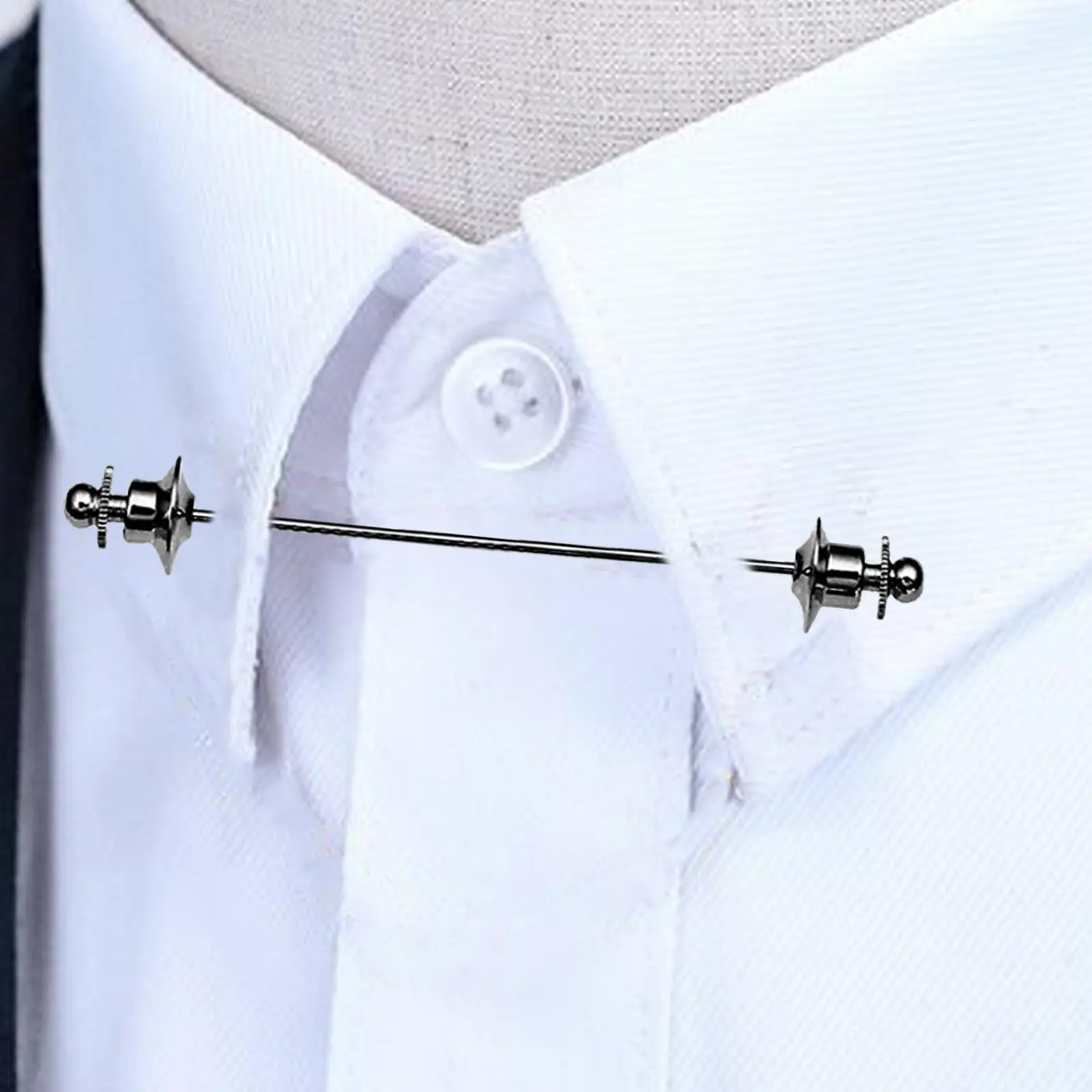 Fashion Shirt Collar Bar Tie Pin for Men Copper Accessories Suit Brooch for Business