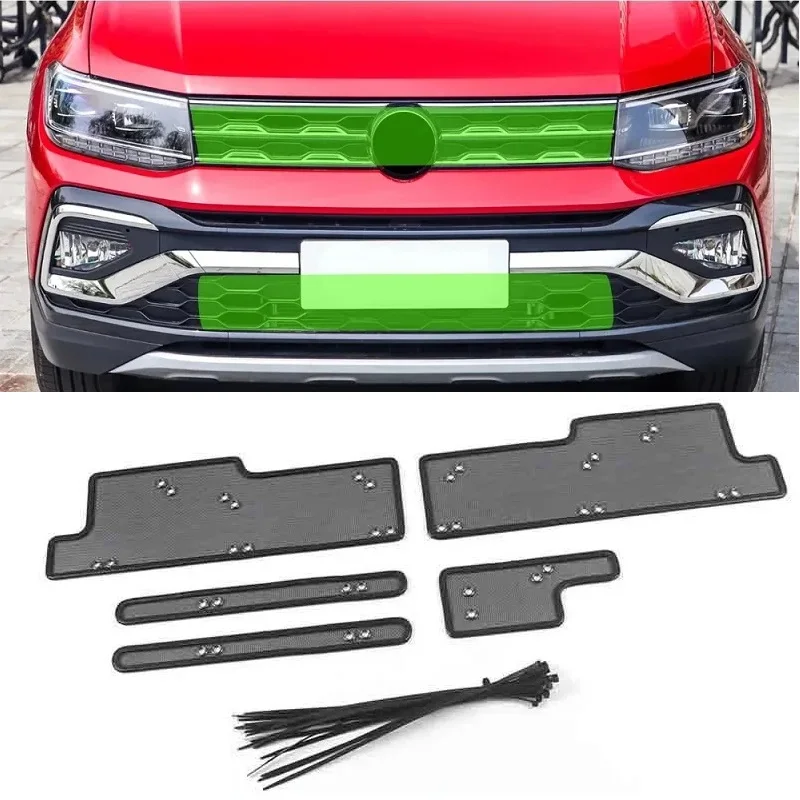 

For Volkswagen VW T-CROSS 2019 2021 Car Front Grille Insert Net Anti-insect Dust Garbage Proof Inner Cover Mesh Accessories