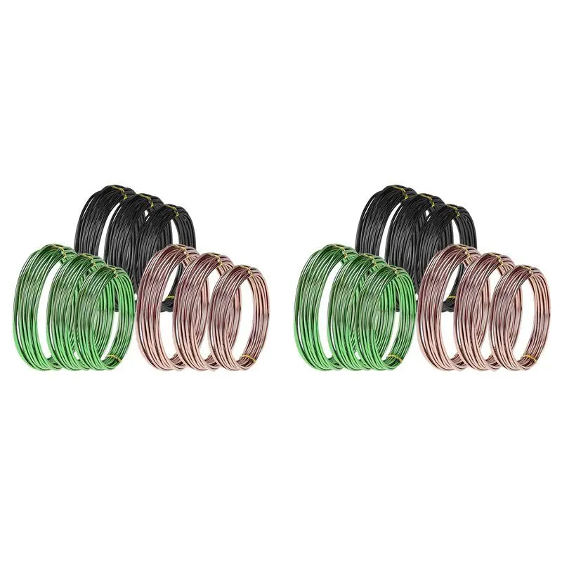 

【PRICE-DROP!】18 Rolls Bonsai Wires, Tree Training Wire, Anodized Aluminum Bonsai Training Wire, For Bonzai Trees Indoor