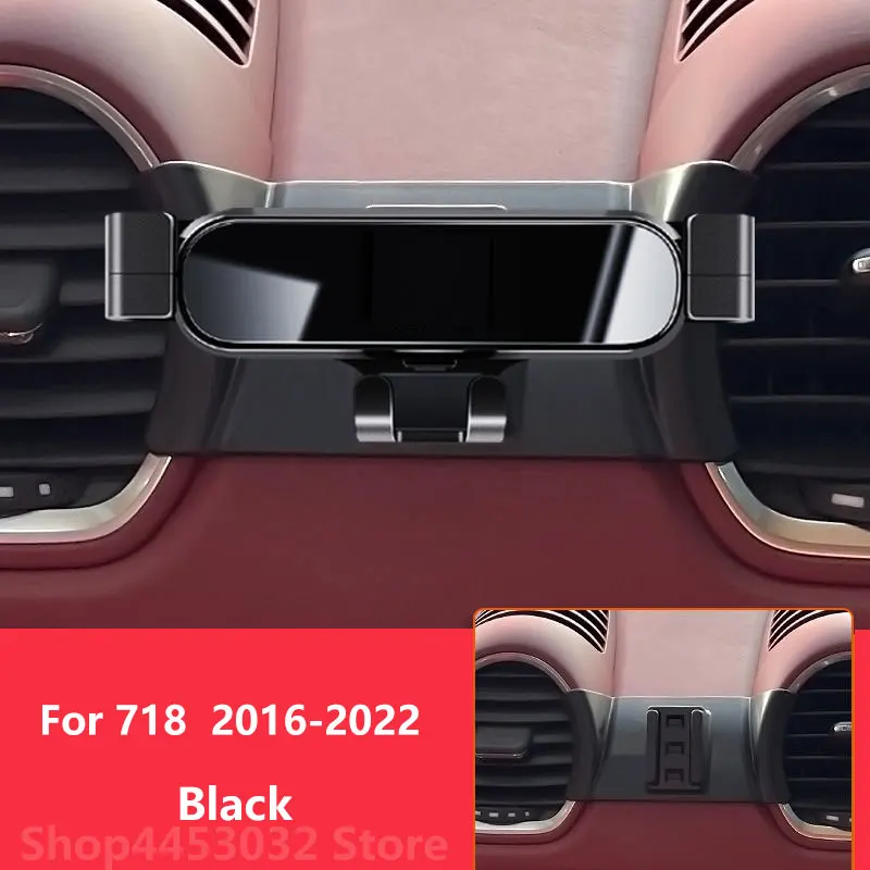 For Porsche 718 2022 2021 2020 2019 2016 Car Mobile Phone Holder 360 Degree Rotation Special Bracket Clamping Accessories