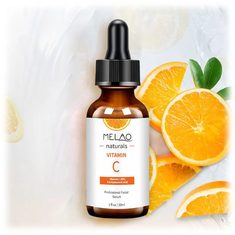 MELAO Vitamin C Facial Serum Anti Aging Whitening Brightening Dark Spots Freckle Remove Hyaluronic Acid Vitamin E 30ML