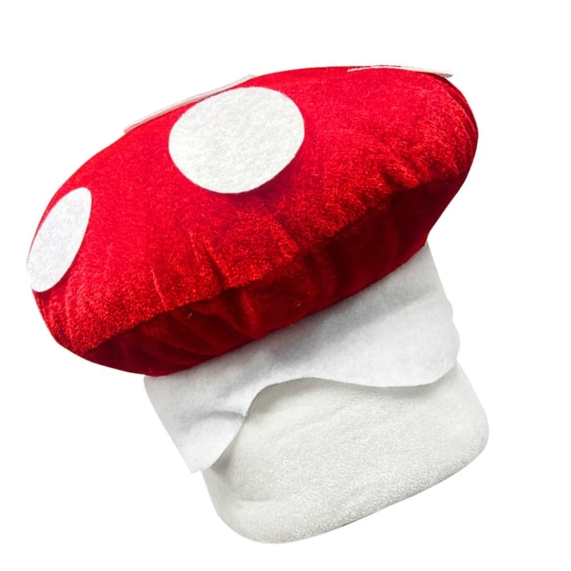 Eye Catching Mushroom Plush Hat for Casual Outfit Costume Accessories Photo Hat