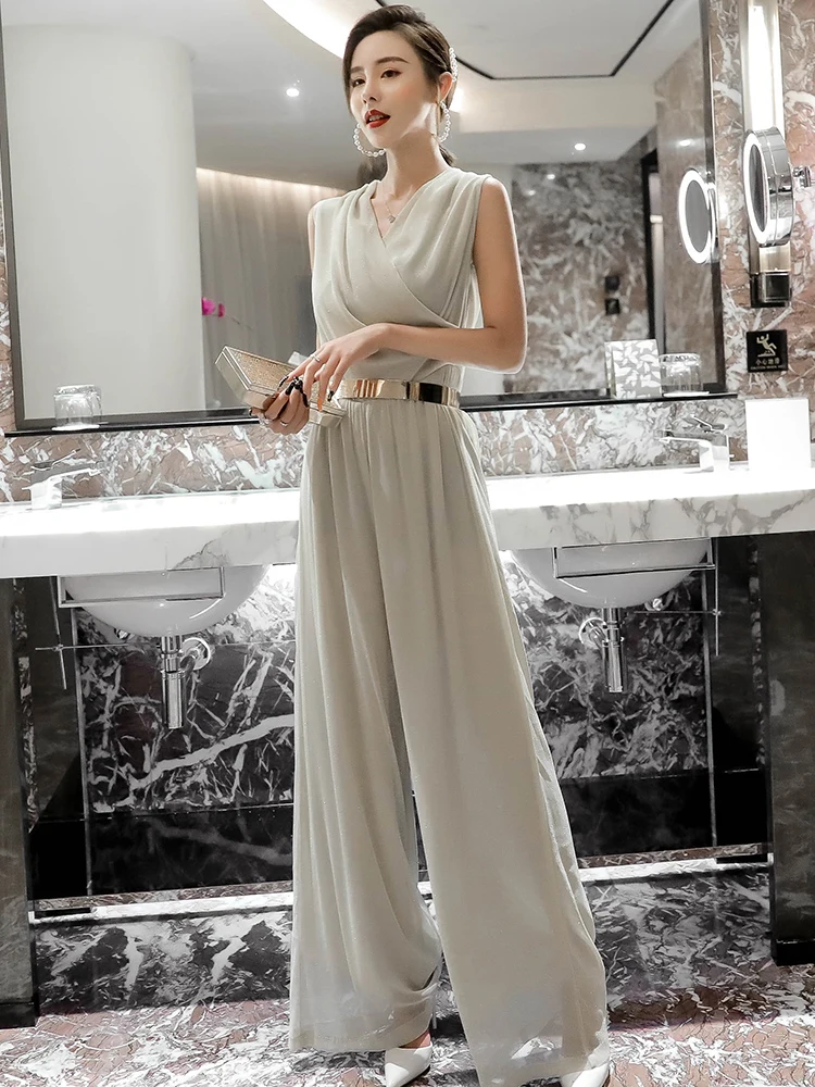 

Летний женский цельный костюм молочного цвета, сетчатый ледяной шелк, тонкие широкие брюки с высокой талией, длинные брюки, удобные брюки для поездок на работу