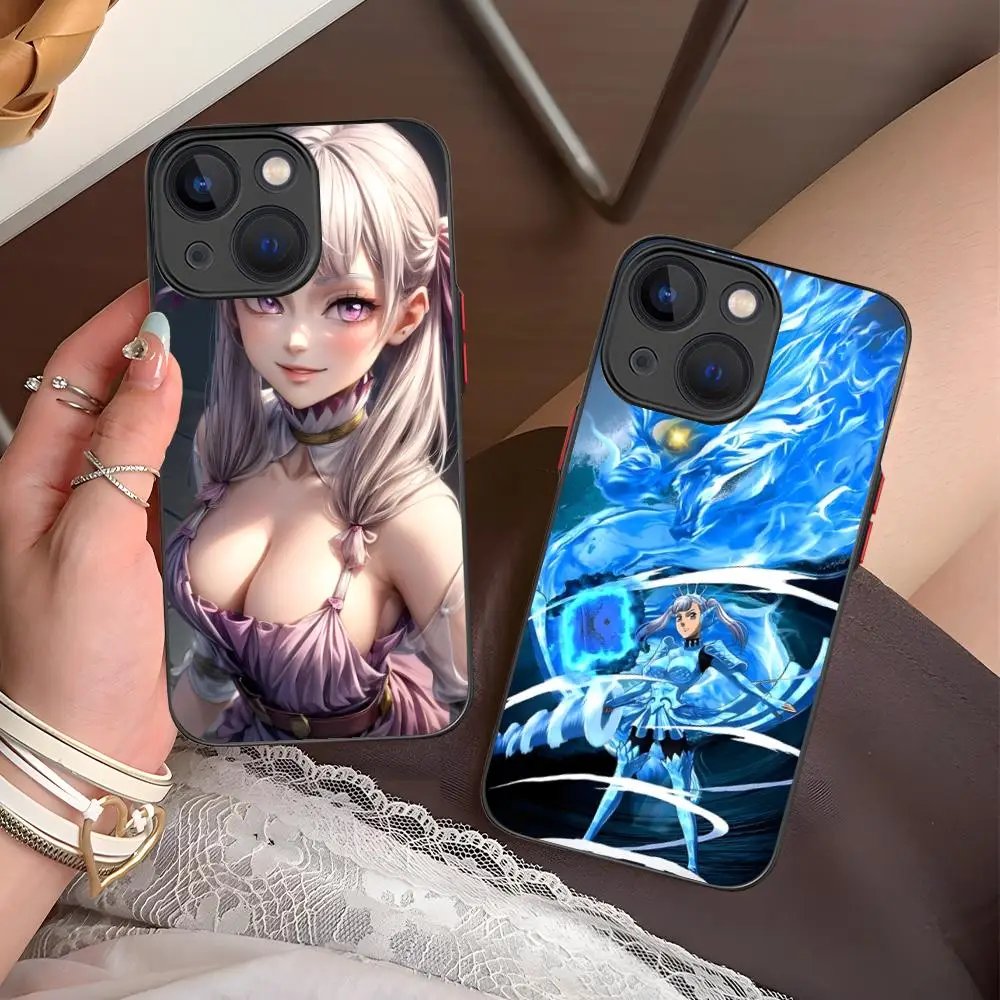 Black Clover Noelle Silva Phone Case for iPhone 16 15 14 13 12 11 X XR XS 8 7 Pro Max Plus Mini Colour Printing Silicone Cover