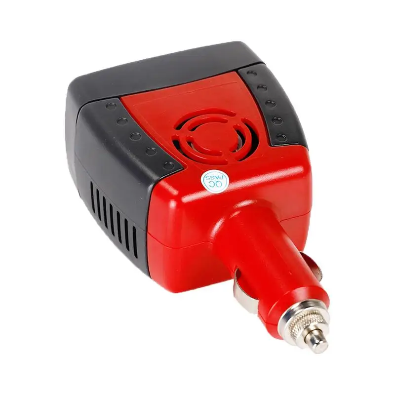 12V to 220V Car Inverter 150W Car Cigarette Lighter Adapter Portable Power Generator Step Up Transformer with USB & AC Ports