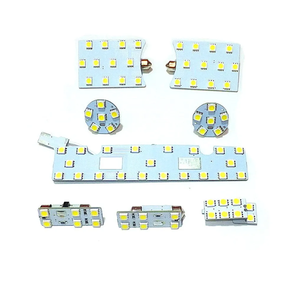 July King LED Car Interior Reading Lights Compatible for Seat Leon MK3 2013-ON, 8 pcs, 6000K 79LEDs 5050SMD Car Dome Map Light