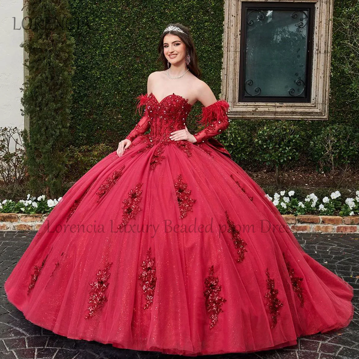 

Fashion Mexican 2024 Quinceanera Dress Sweet 15 16 Ball Gown Off The Shoulder Applique Beaded Corset Formal Vestidos De 15 Años