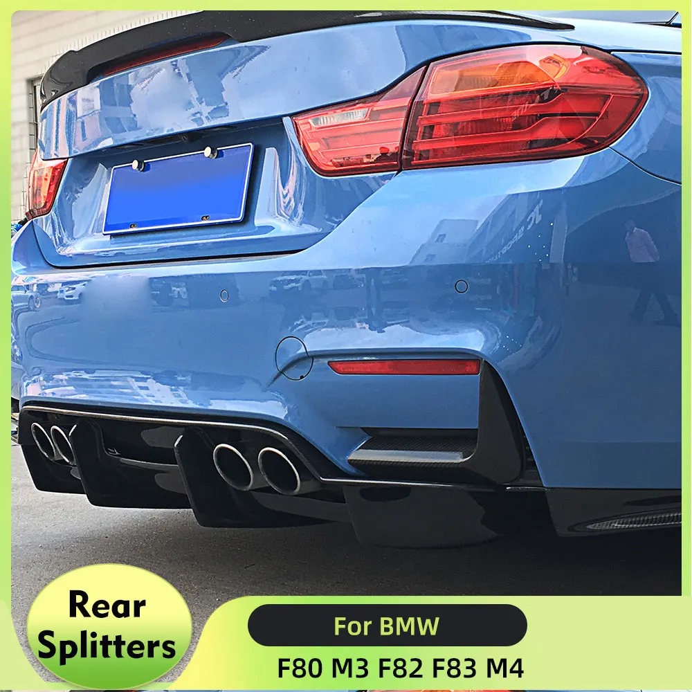 

Rear Bumper Diffuser Lip Splitters For BMW F80 M3 F82 F83 M4 4 Door 2 Door 2014 - 2019 Carbon Fiber Lower Corner Spoiler Covers