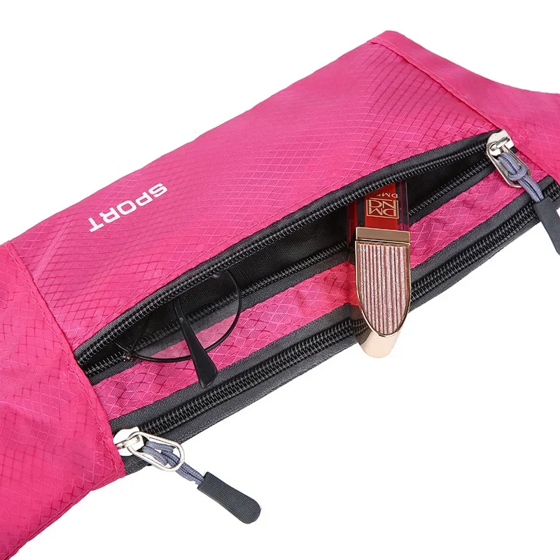 Riñonera deportiva con cremallera impermeable para hombre y mujer, bolso cruzado con cinturón para hombro, bolso de viaje para teléfono, bolso informal para el vientre