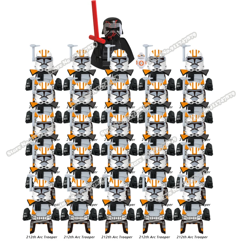 

Star Wars Minifigure 25pcs/Set Commando 501st cody Thorn Blocks Technic Captain Vaughn Figurine Wrecker Wars Bricks Figure Toys
