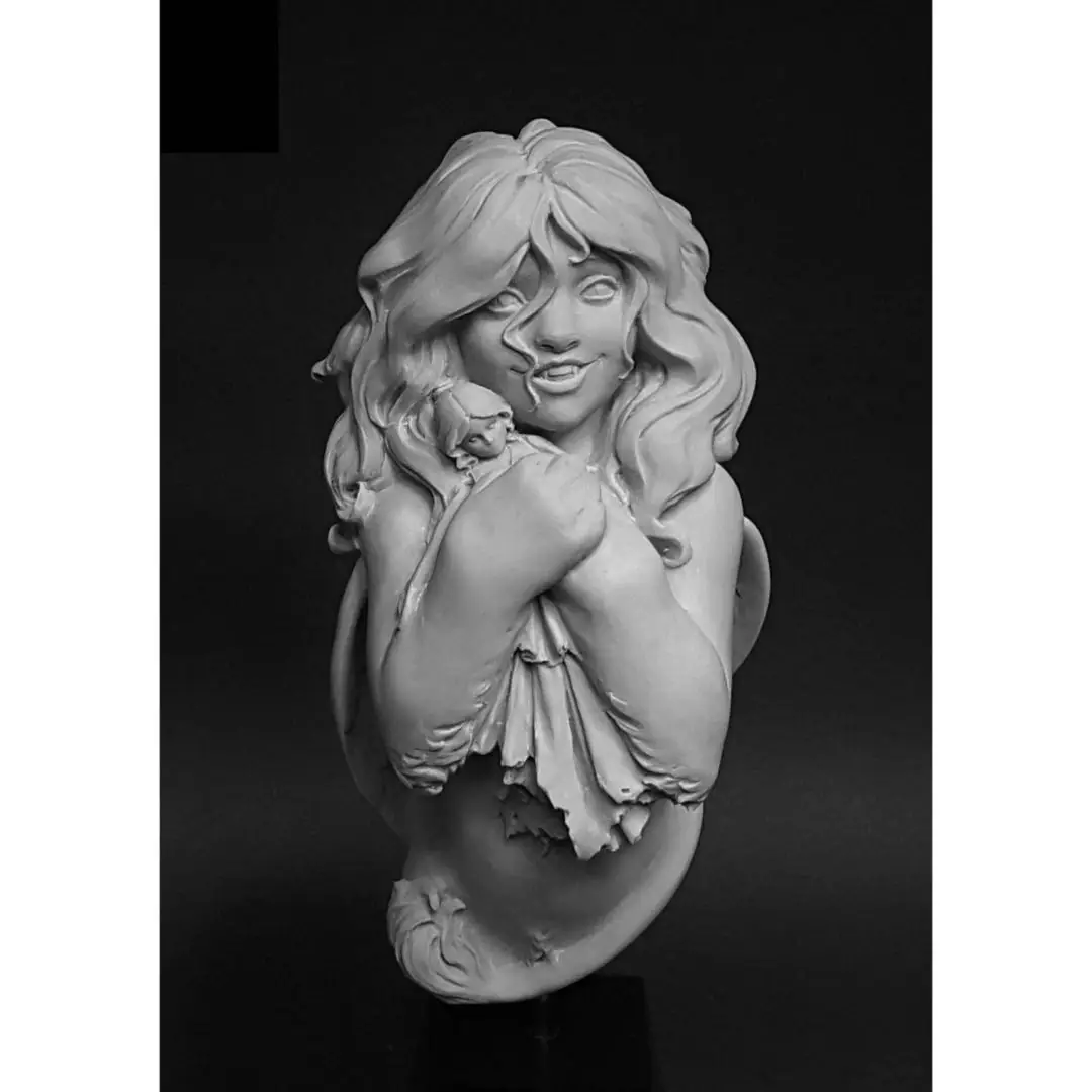 Total Height: 90mm,  Resin Model Bust GK， Unassembled and unpainted kit