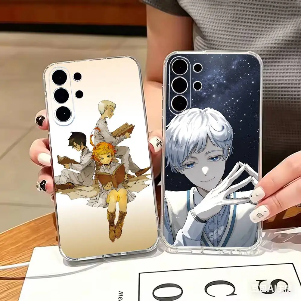 Anime T-The Promised Neverland Clear TPU Soft Case Phone Case For Samsung S 25,24,23,22,30,21,10,9,Ultra,Plus,Lite,FE,4,5 G