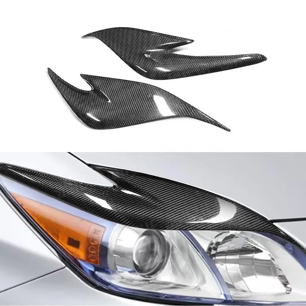 

Front Head Light Lamp Brow Sticker Carbon Fiber For Toyota Prius ZW30 JDM 2012-2015 Headlight Eyebrow Headlamp Eyelid Trim 1pair