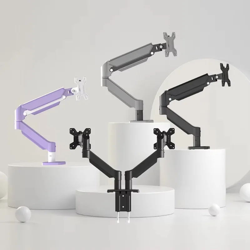 Dual Screen Display Stand - Multi-functional Air Spring -single and Double Arms- Screen Suspension - Computer Stand