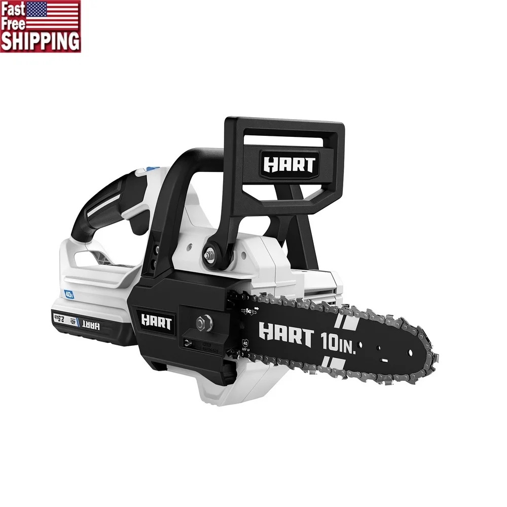 40V 10 Inch Battery Powered Chainsaw Kit Lithium Ion Battery Automatic Oiler Easy Chain Adjustments Cordless Lightweight Pruning