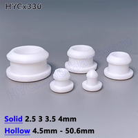 White Silicone Rubber Snap-on Hole Plug Blanking End Caps Seal Stopper,Solid 2.5 3 3.5 4mm,Hollow 4.5mm to 50.6mm