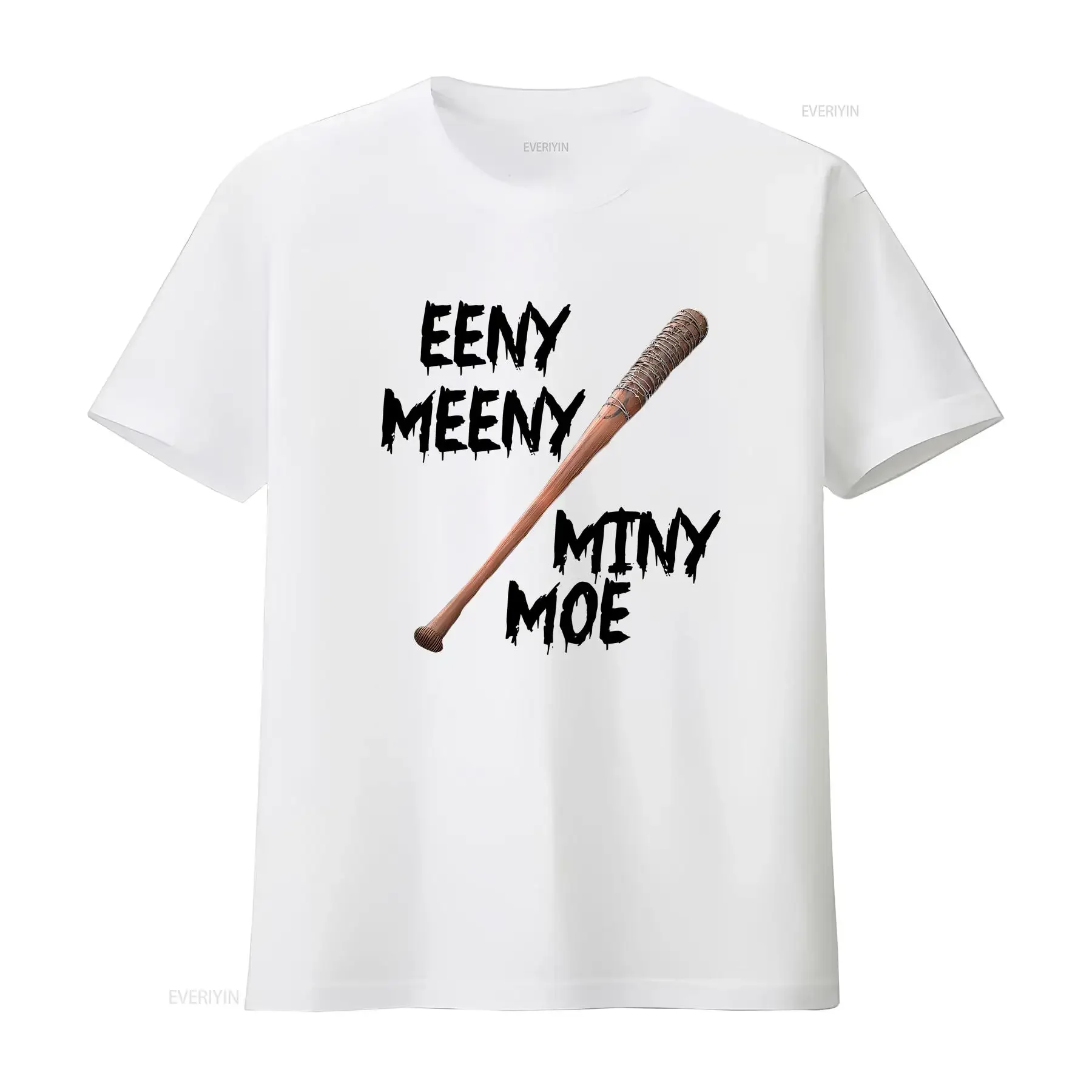 

Футболка Eeny Meeny Miny Moe Negan Lucille Walking Dead, бейсбольная бита, новинка, с длинными или короткими рукавами, винтажная стильная стильная стильная одежда