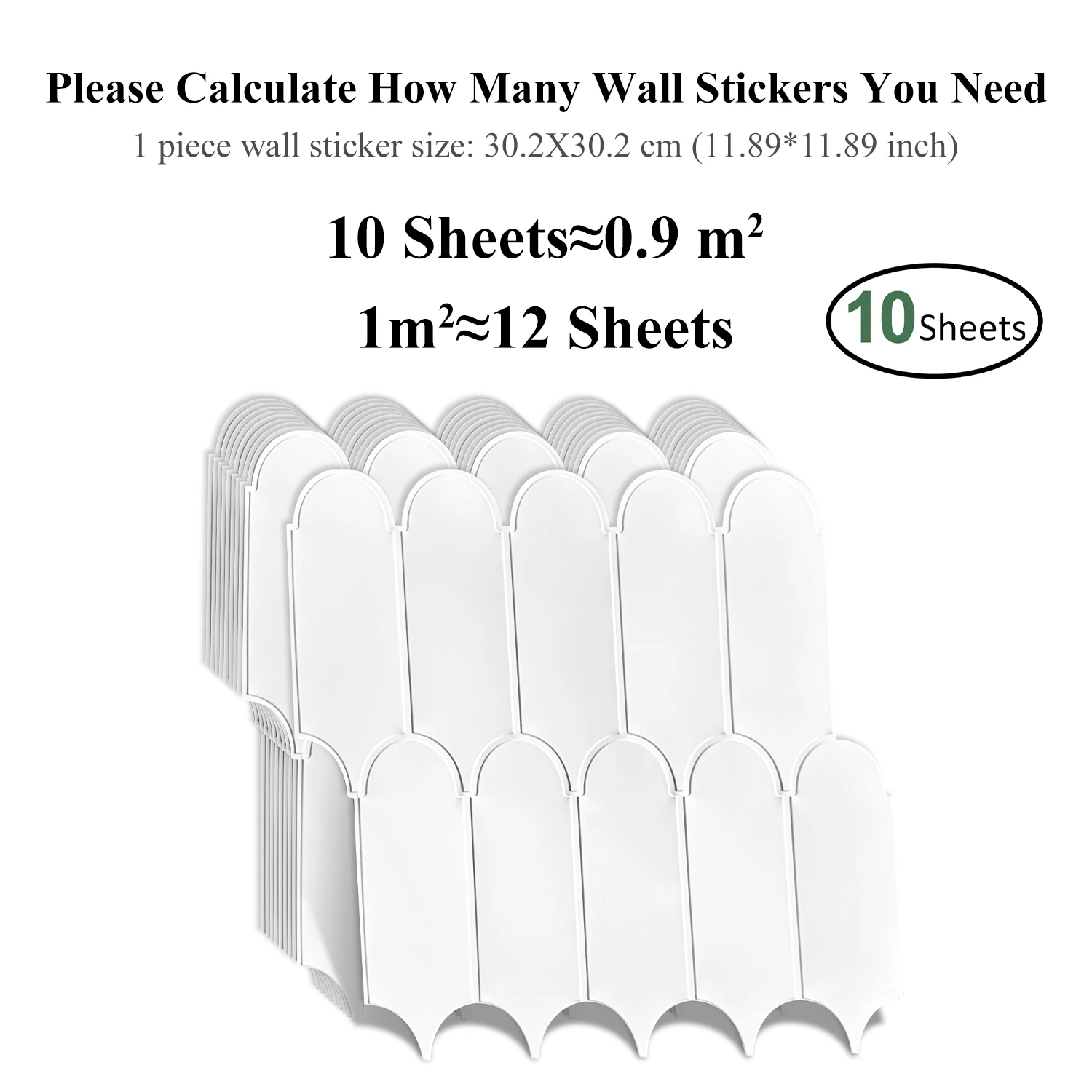 5/10 vellen (dikkere ontwerp) Peel en Stick Backsplash voor keuken, Premium Feather Peel en Stick Backsplash,