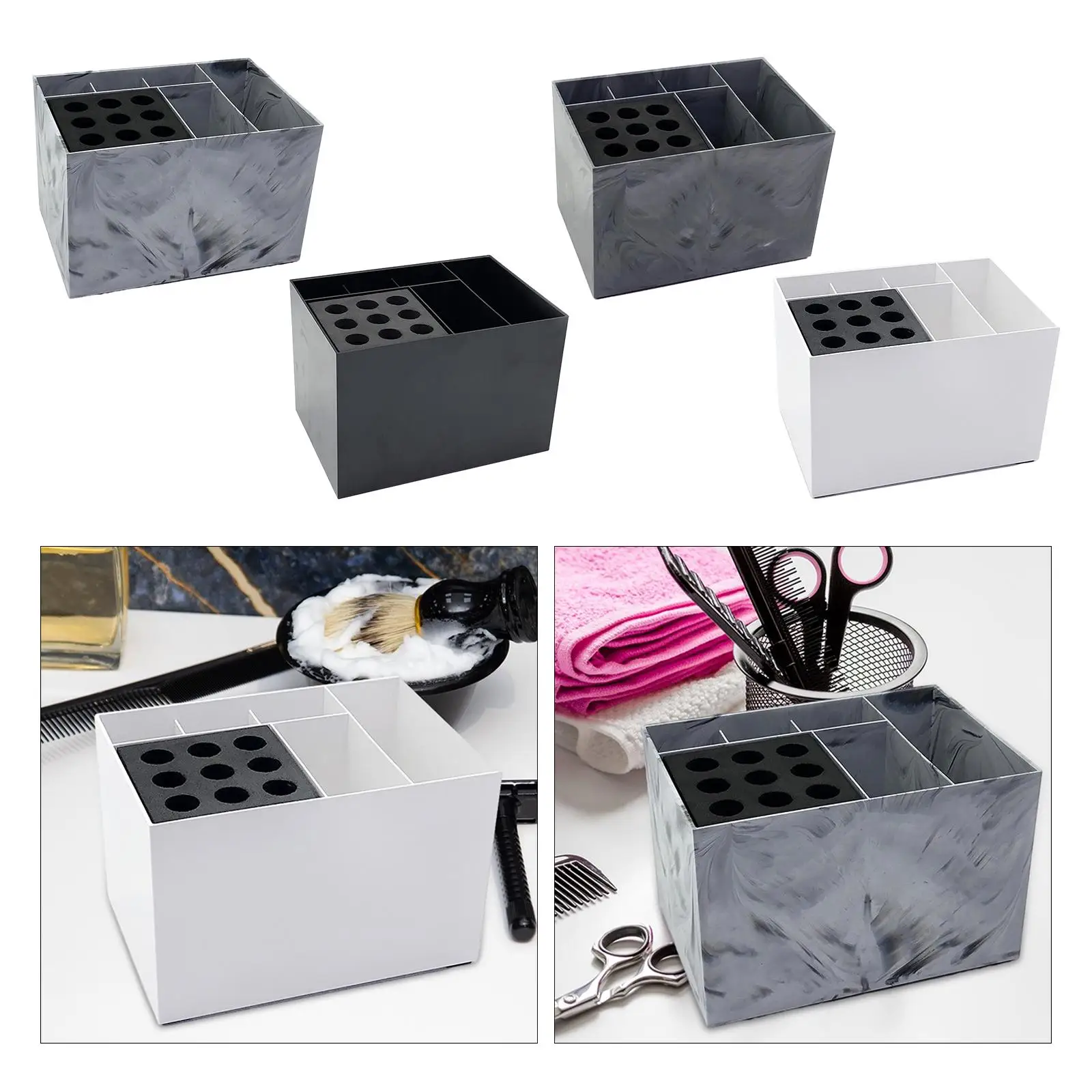 صندوق تخزين تصفيف الشعر ، منظم الصالون ، أداة تصفيف الشعر ، حمام المكتب ، متجر الحيوانات الأليفة