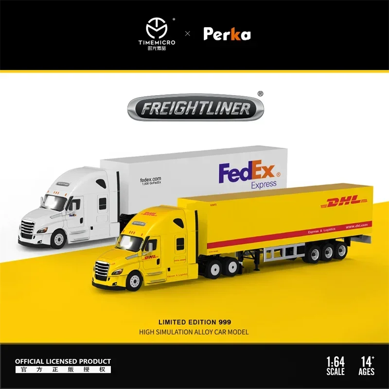 TimeMicro + Perka  1:64 Freiner container truck Limited999 Diecast Model Car