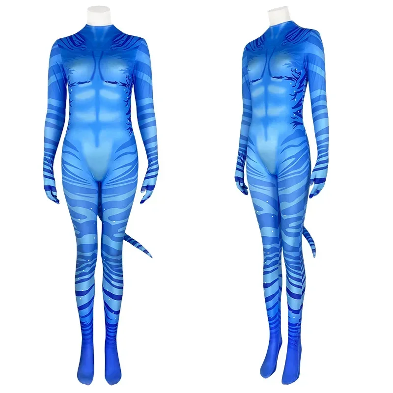Bear House AA CGMGTSN Movie Avatar The Way of Water Alien Cosplay 3D Jumpsuit Women Men Bodysuit Suit Zentai Jum New 2025 WKD001