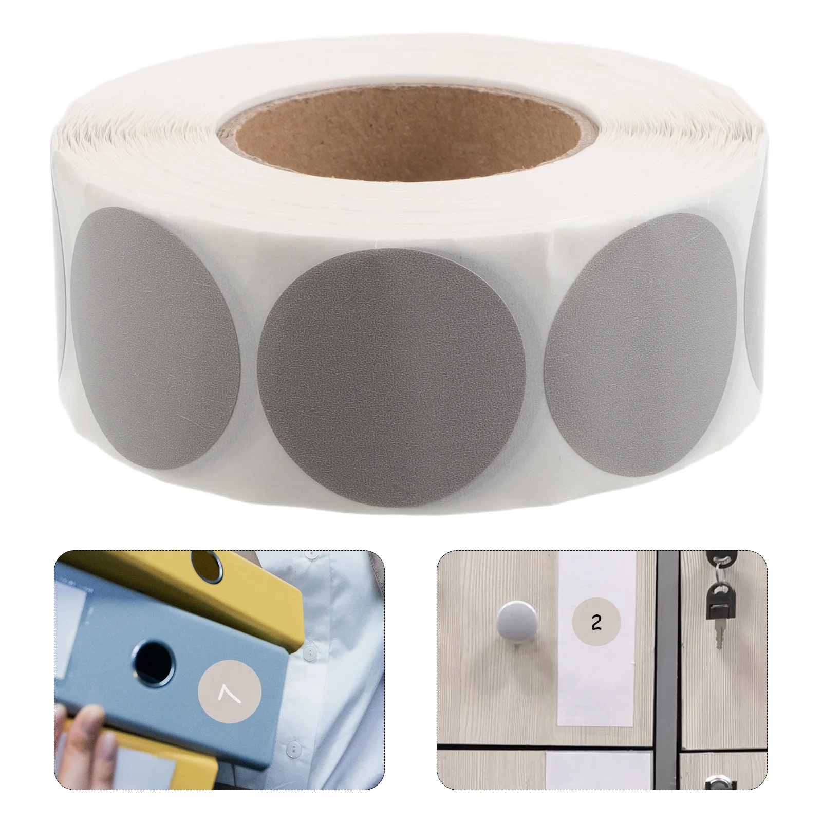 

1 Roll Round Dot Stickers Adhesive Strong Weather Resistant Circle Sticky For Office Warehouse School Sealing