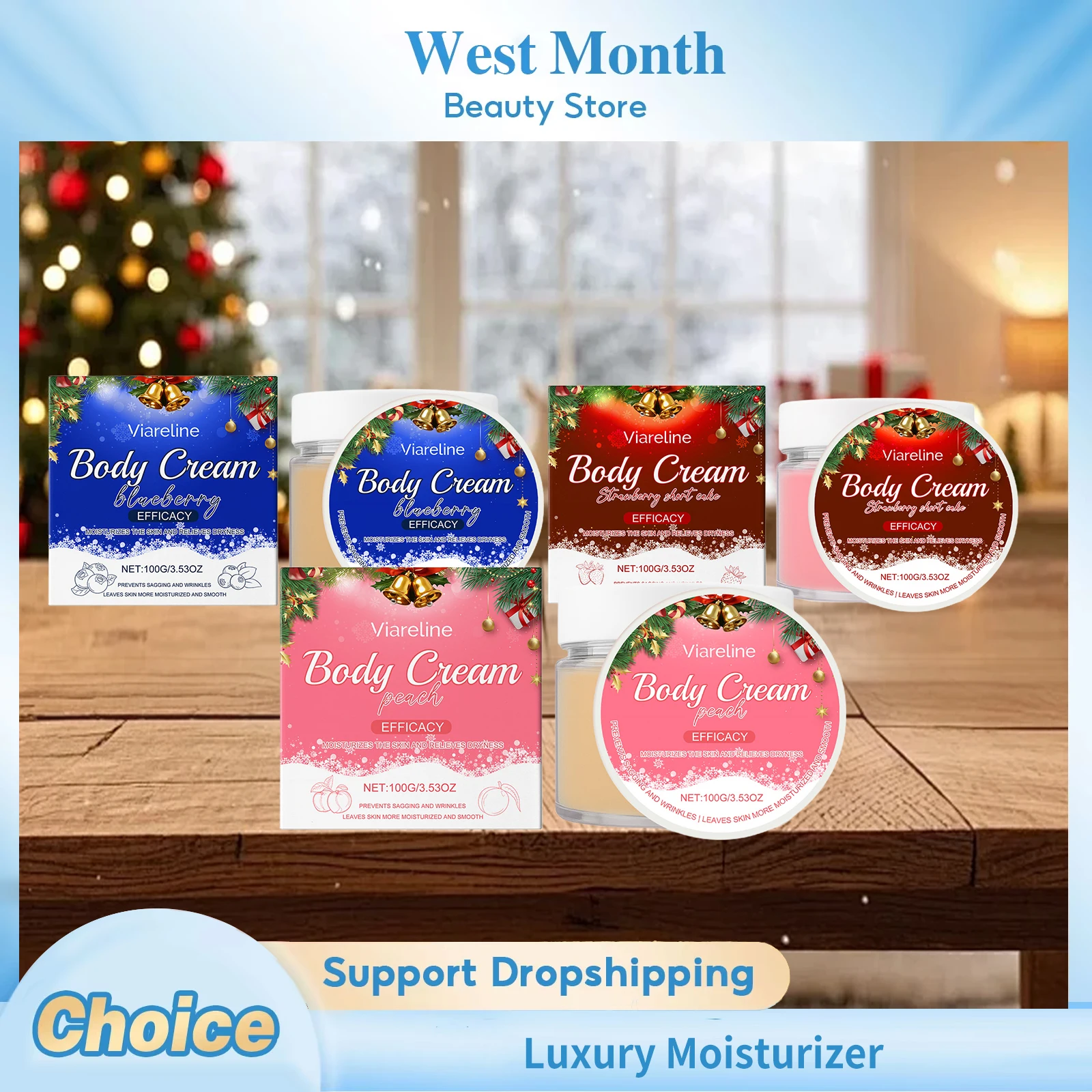 

Luxury Moisturizer Anti-Dryness Stabilizing Repairing Brightening Softening Smoothing Christmas Special Edition Hydrating Cream