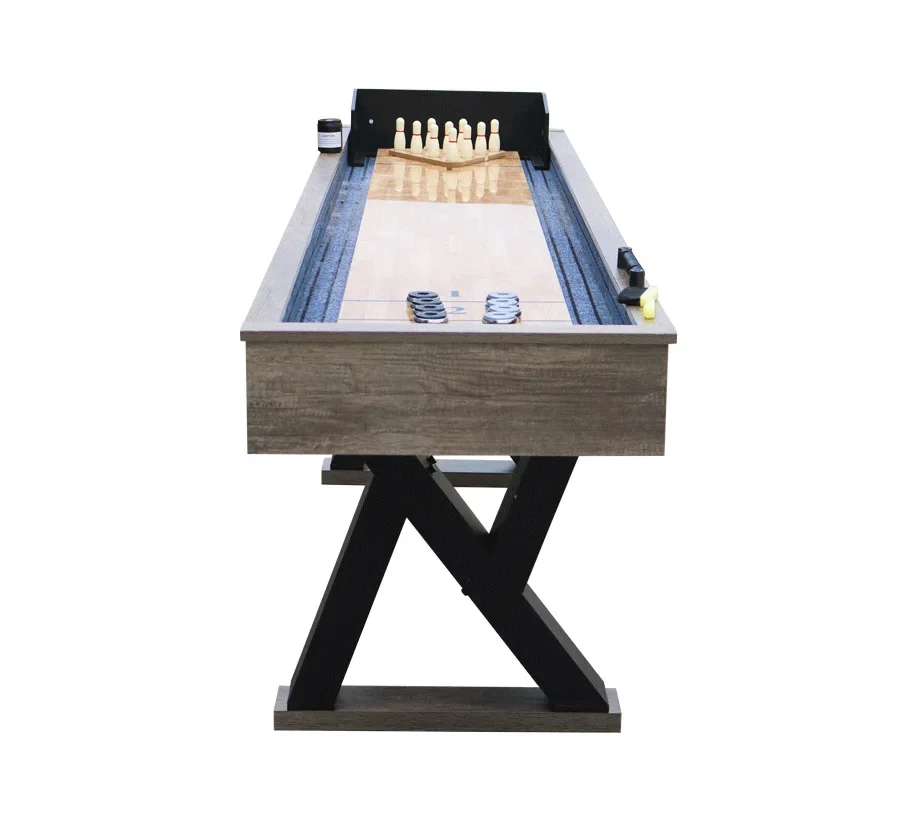 Wholesale new 9' shuffleboard table with led and bowling ball for shuffleboard game