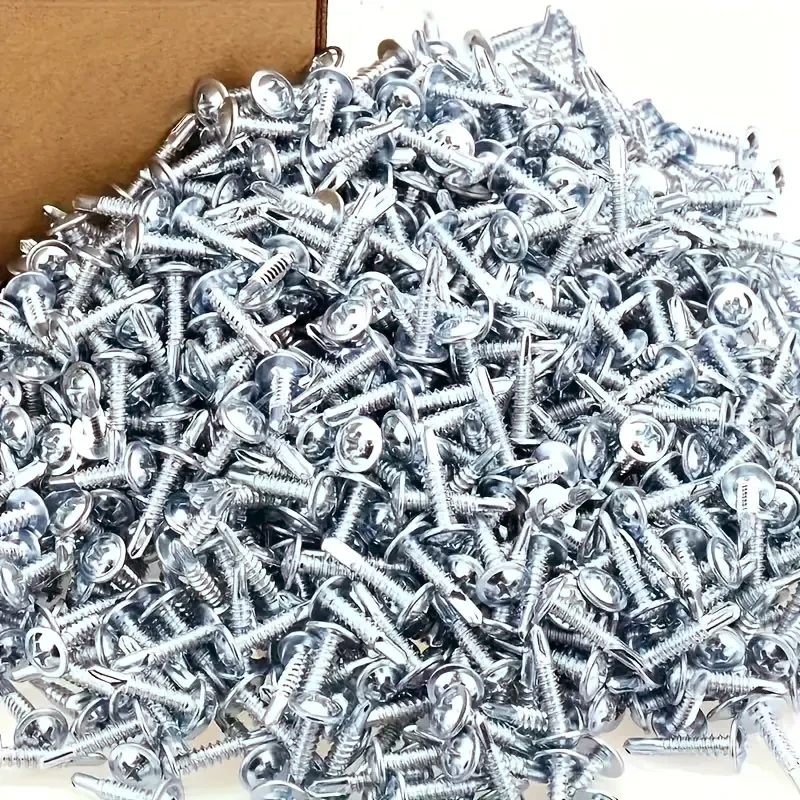 200–20 Stück Edelstahl-Kreuzplattenkopf-Bohrschwanzschrauben, großer flacher Kopf, selbstschneidende Kreuzschlitzschraube, Befestigungselemente, Hardware, DIY
