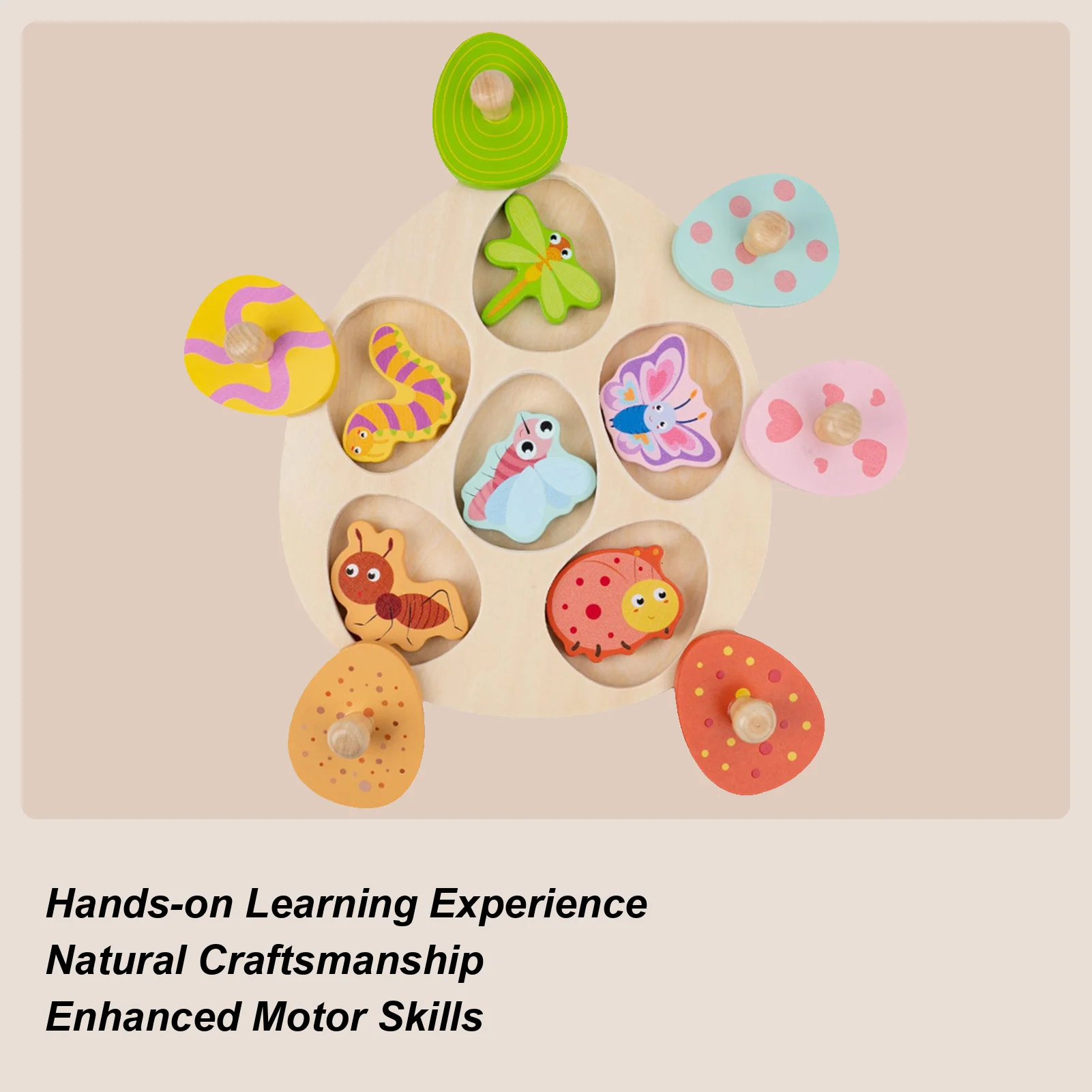Shape Puzzles Fine Motor Matching Block Early Learning Educational Activity Toy For Road Trip Boys Girls Kids School Travel