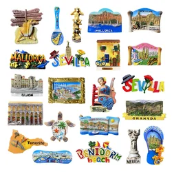 Europe Spain 3D Refrigerator Magnet Tourist Souvenirs Stickers,Home & Kitchen Decoration Fridge Magnet Message Sticker