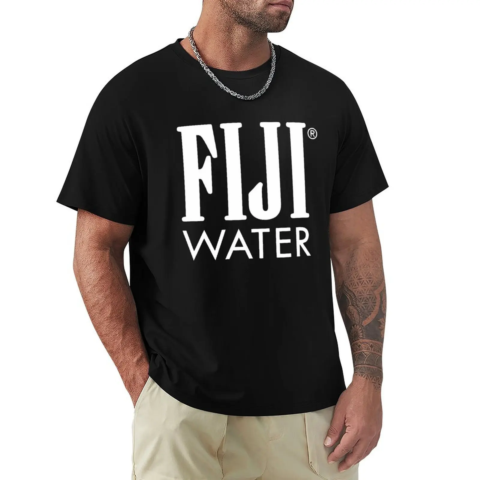 

Fiji Water T-Shirt quick drying oversized customs design your own tops men graphic t shirts