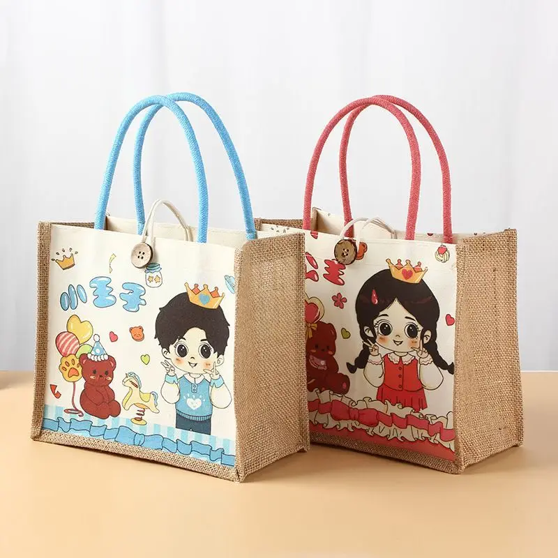 cotton-linen-canvas-handbag-baby-birthday-party-favor-bag-kindergarten-graduation-gift-bag-children's-birthday-celebration