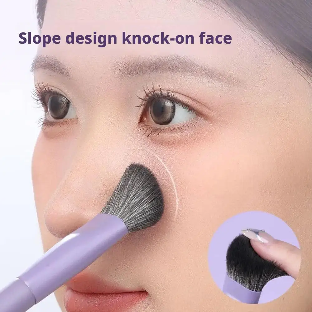 Pincel de blush inclinado pincéis de maquiagem profissional contorno fundação pó sombra corretivo cosméticos ferramenta pincel de sombra