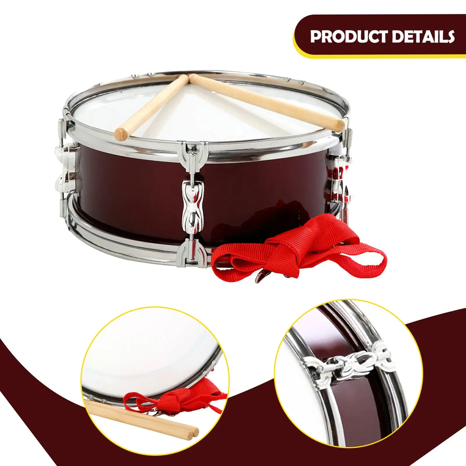 Tambor de música de 13 pulgadas, juguete educativo, instrumento Musical, instrumento de percusión para niños, adolescentes, regalos de cumpleaños