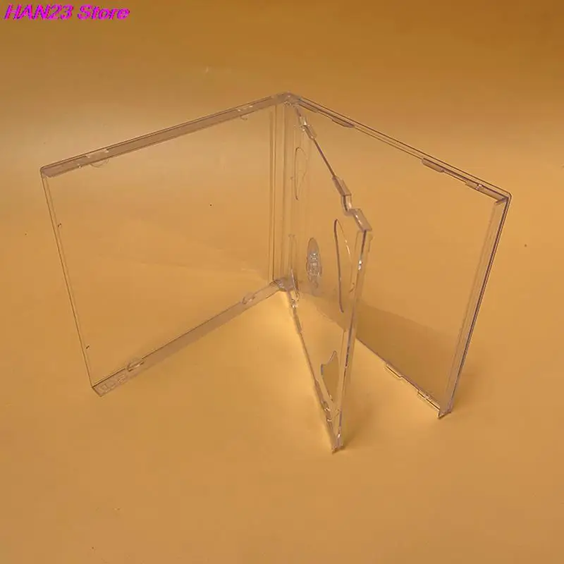 High Quality 1PC Transparent Bottom CD Box Empty CD Case PP Plastic Milky Transparent CD Case CD Case Capacity 2 Discs