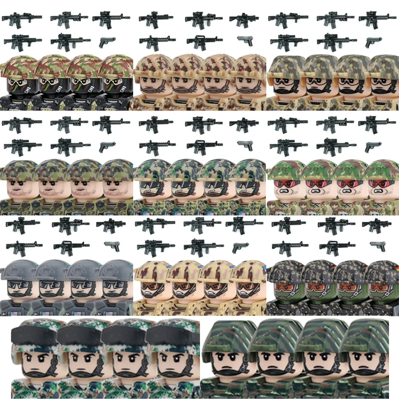 

Military German KSK US Marine Corps Special Forces Building Blocks City Police Commando SWAT mini Action toy Figures Toys